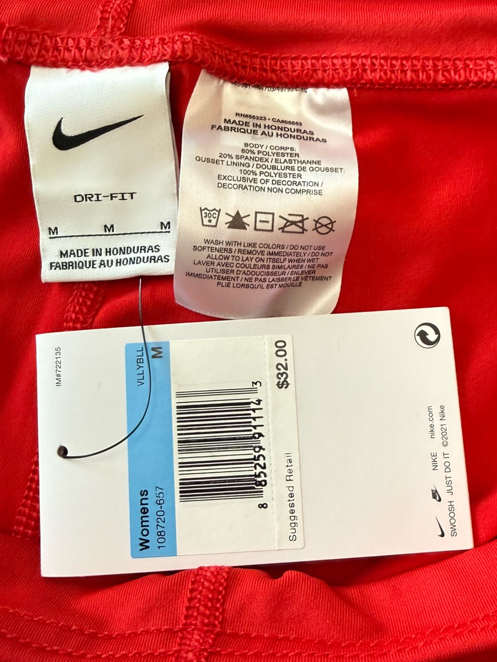 Nike W Hyperelite Volleyball Short Scarlet Red Size Medium NWT - Picture 3 of 4